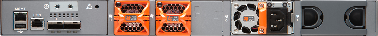 Juniper EX3400-48T rear view