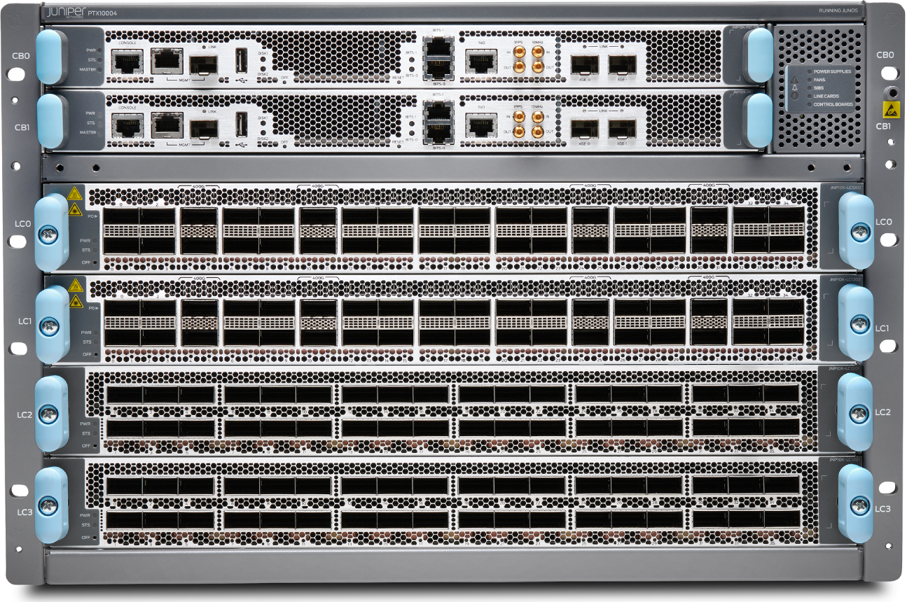 Juniper PTX10004 front view