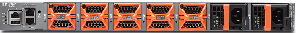 Juniper QFX5120-48Y-DC-AFO2 rear view