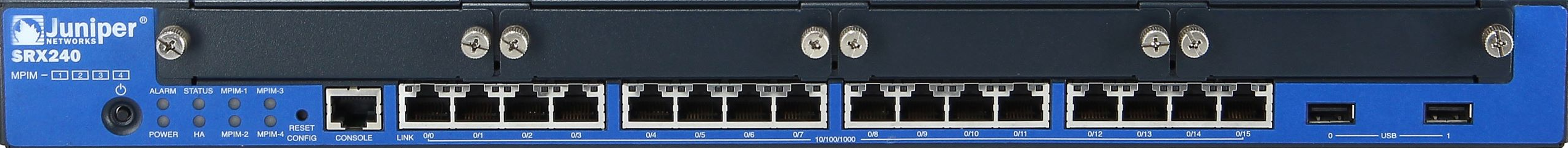 Juniper SRX240H2 front view