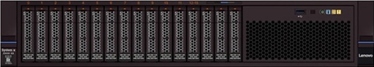 Lenovo System x3650 M5 front view