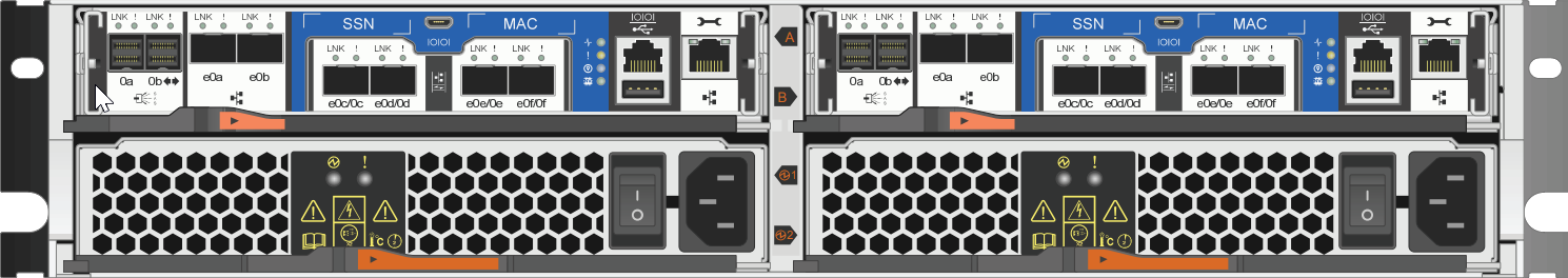 NetApp FAS2720 rear view