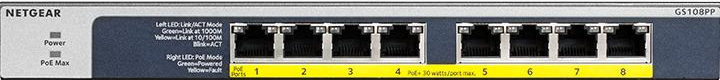 Netgear GS108PP front view