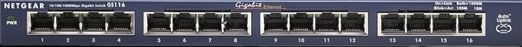 Netgear GS116 front view