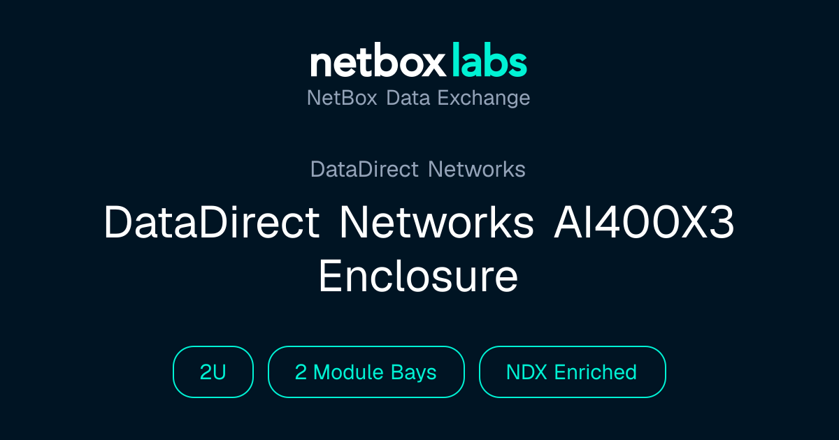 DataDirect Networks AI400X3 Enclosure | NetBox Data Exchange