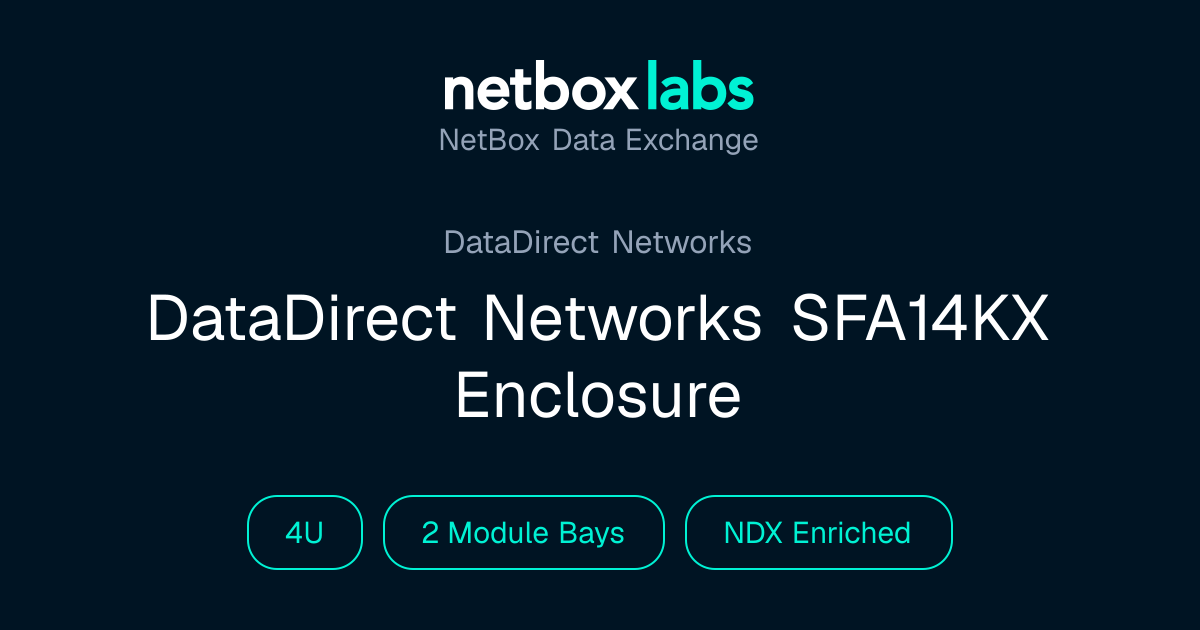 DataDirect Networks SFA14KX Enclosure | NetBox Data Exchange