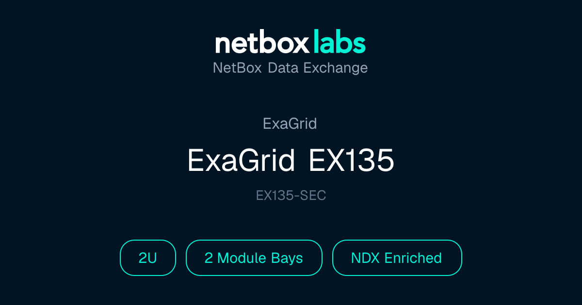 ExaGrid EX135 | NetBox Data Exchange
