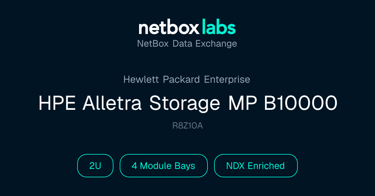HPE Alletra Storage MP B10000 | NetBox Data Exchange