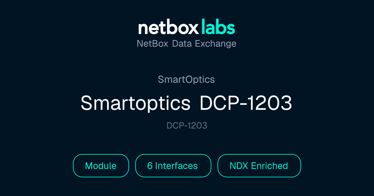Smartoptics DCP-1203 | NetBox Data Exchange