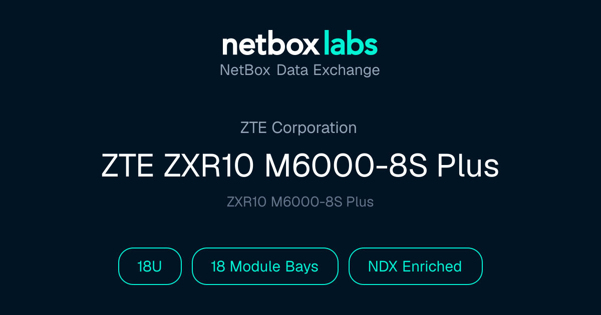 ZTE ZXR10 M6000-8S Plus | NetBox Data Exchange