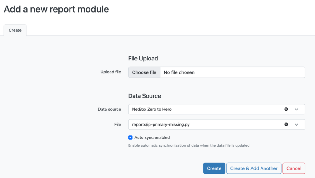 add report from a remote data source